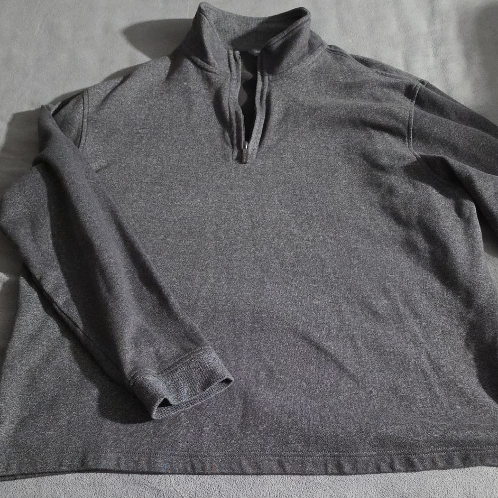 Van Heusen Men's Dark Gray Half-Zip Sweater